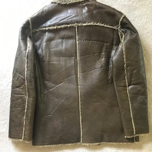 RUDSAK Men Brown distressed leather Jacket/Coat SZ L
